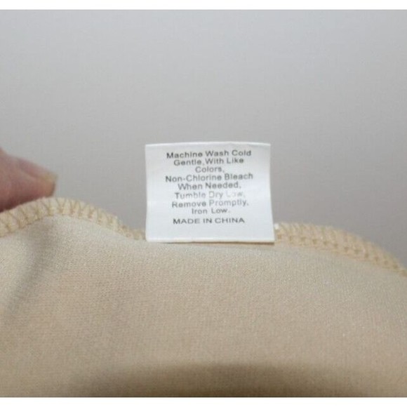 Shein Curve Beige Knit Round Neck Stretch Short Sleeve Top  Blouse 2XL GUC - Picture 7 of 7